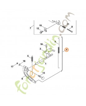 Levier commande regulateur Stihl référence 0001-104-0501
