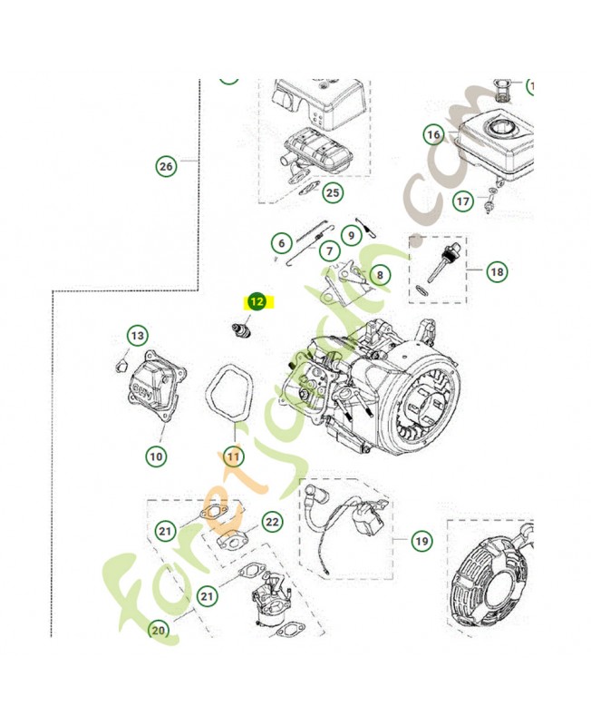 Bougie d'allumage husqvarna référence 577473201