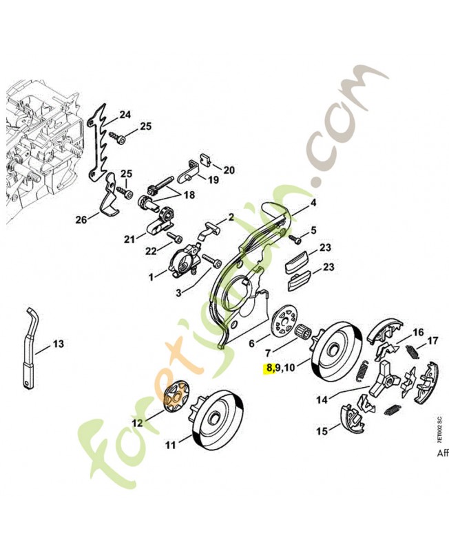 Pignon 3/8" picco 6dents stihl référence 1137-640-2015