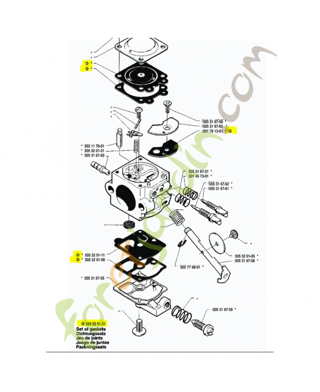 Jeu de joints husqvarna référence  505520131
