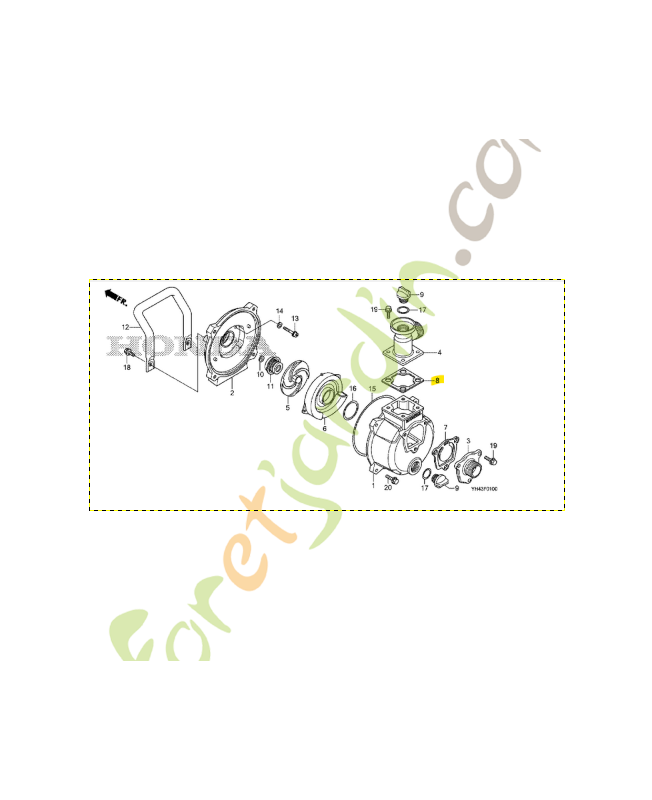 Joint d'issue réf. Honda 78114YH4610