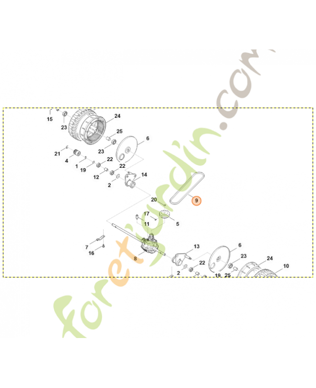 Courroie de transmission stihl référence 6383-704-2110