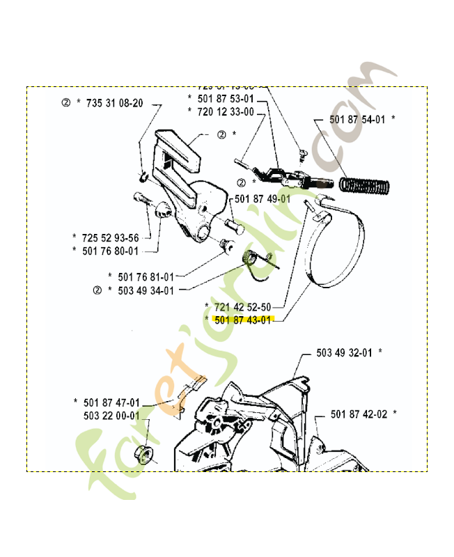 Bande de frein référence 501874301 husqvarna