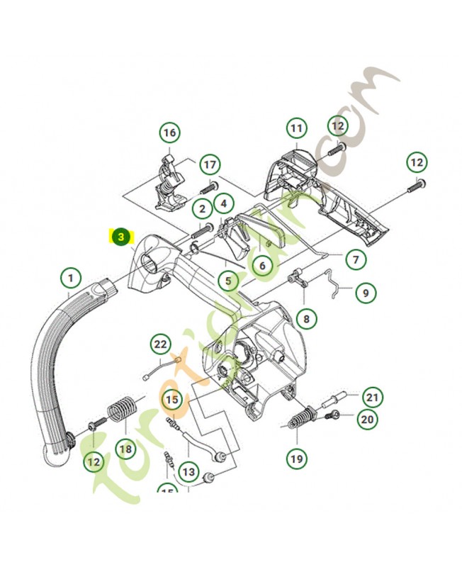 Poignee husqvarna référence 587878103