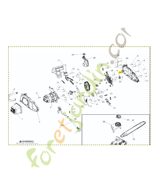 Engrenage à vis husqvarna référence 579045701