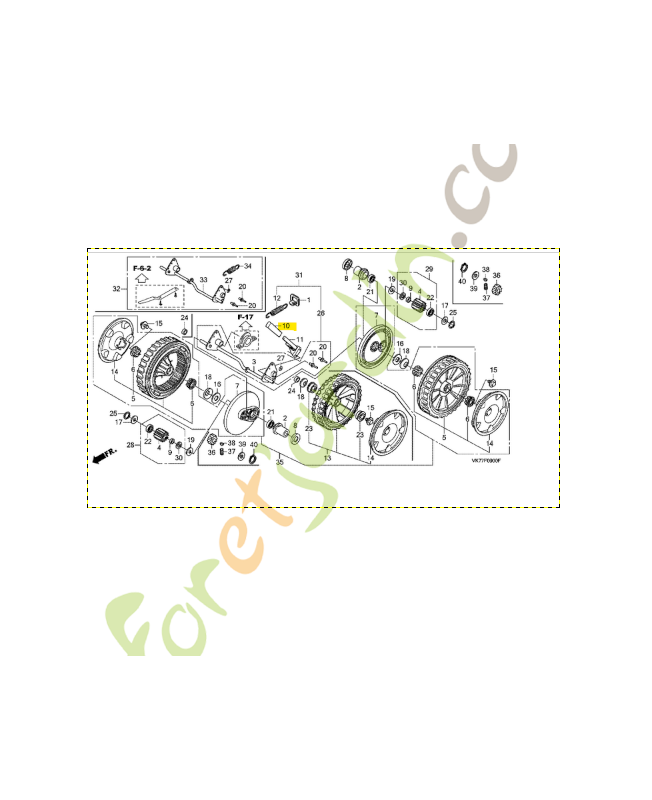 Poignee de regulateur réf. Honda 42952VK8000