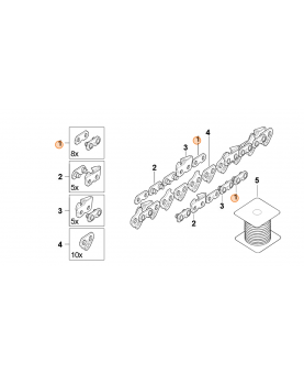Jeu de maillons 3/8 pm