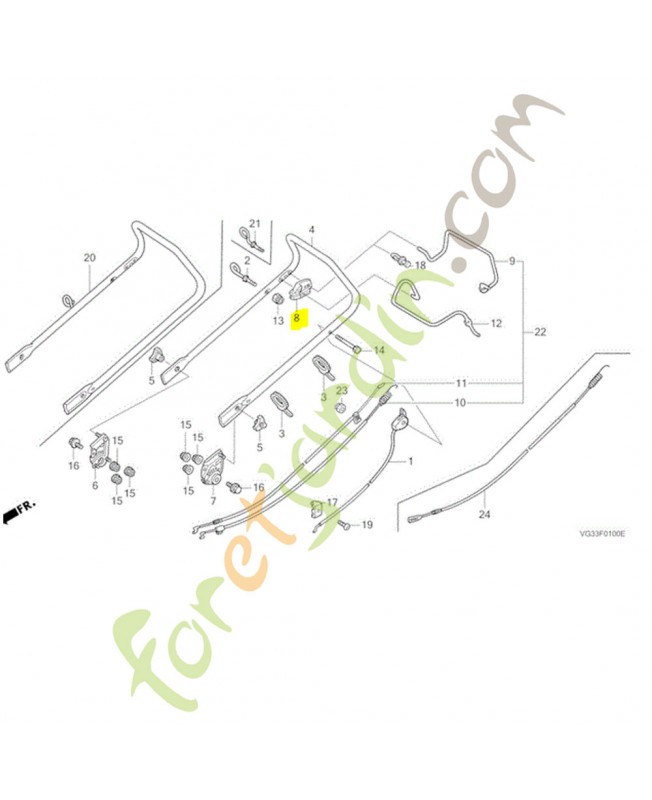 Butee de levier réf. Honda 54315VG3D00