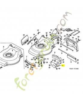 Couvercle comp. courroie réf. Honda 63610VG4020