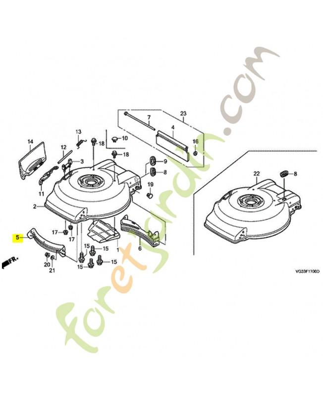 Spirale comp. av. réf. Honda 76125VG3010