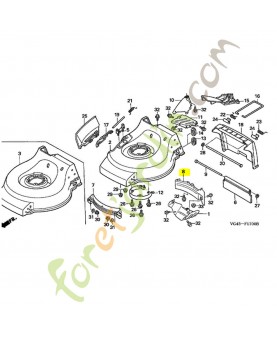 Defilement, ar. réf. Honda 76131VG4020