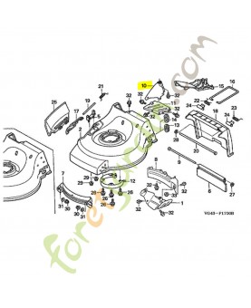 Plaque, aileron réf. Honda 76142VG4020