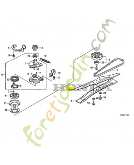 Lame, tournante superieur réf. Honda 72531VR8E00