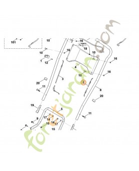 Cable commande arret moteur stihl référence 6383-700-7520