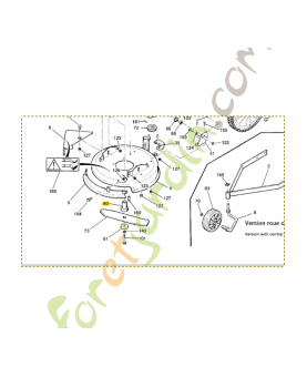 Moyeu de lame 15306 husqvarna ref. 519653297
