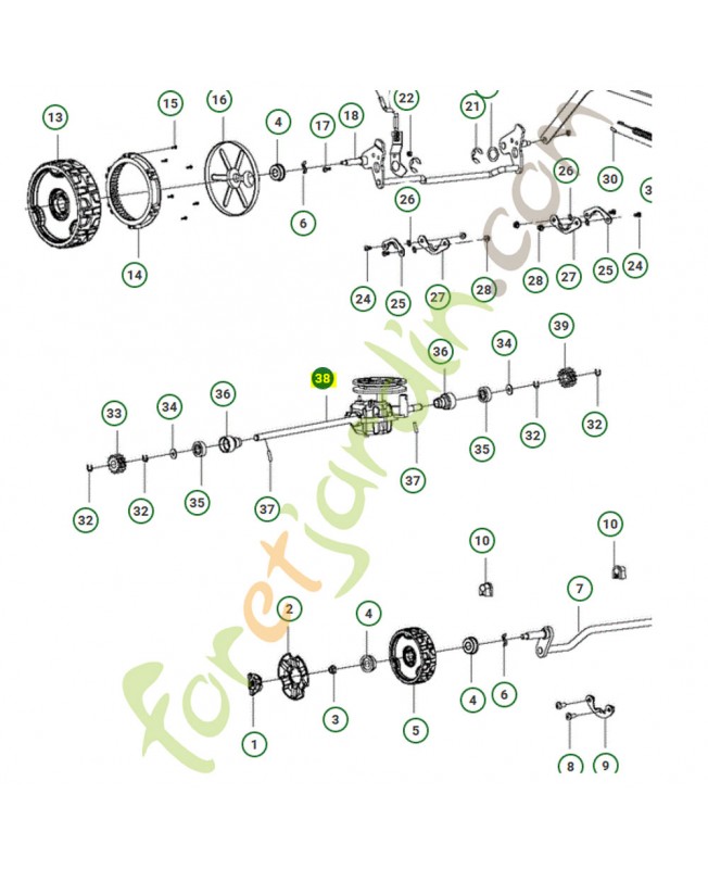 BOITE A VITESSE husqvarna référence 587908701