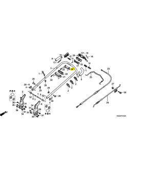 Etrier, poignee inferieur réf. Honda 54437VL0B00