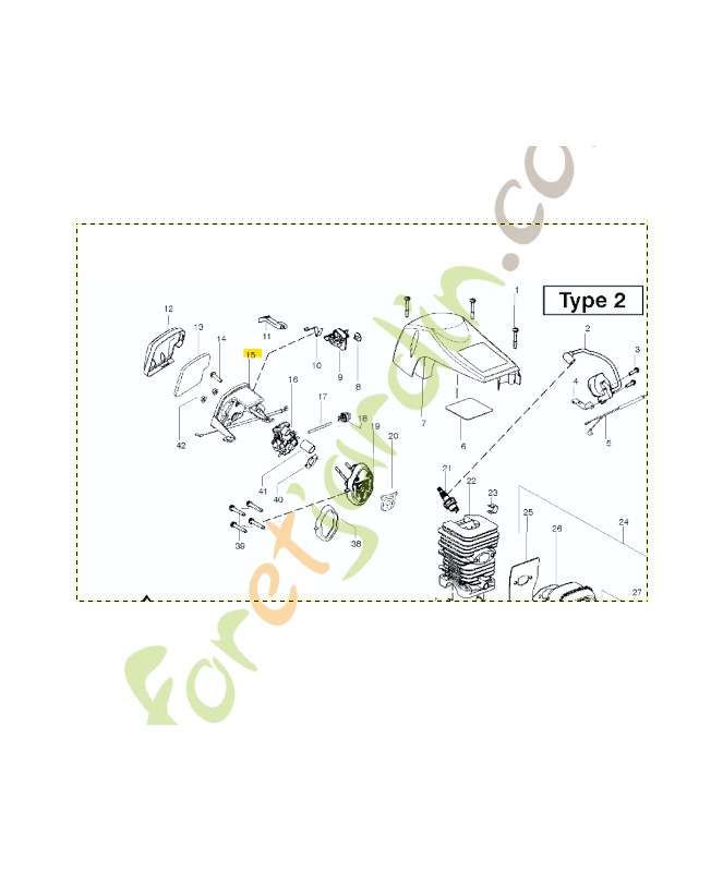 Support de filtre maculloch référence 545046901