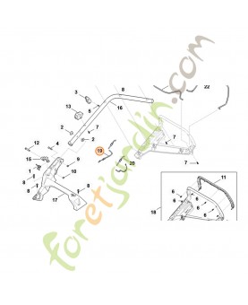 Câble de commande stihl référence WB41-700-7500