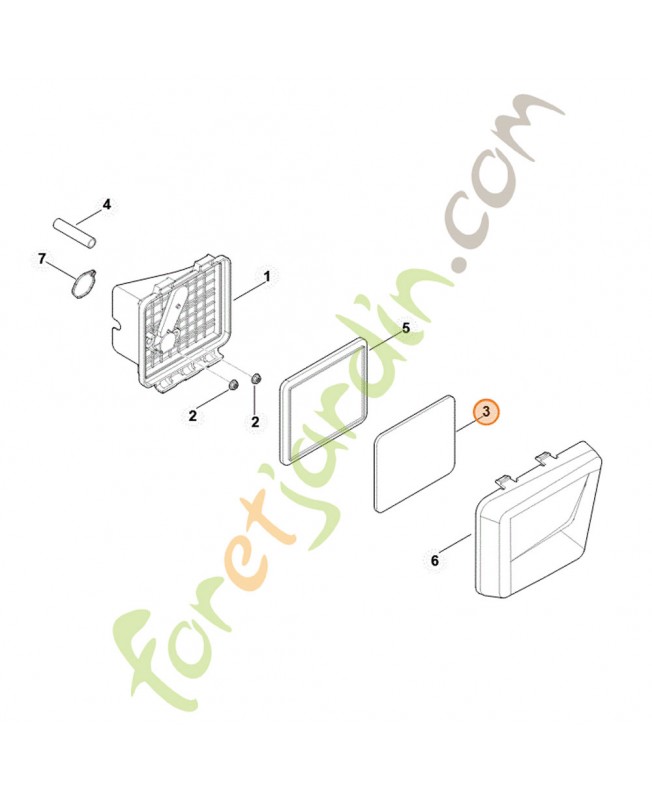 Préfiltre stihl référence 0004-124-1505