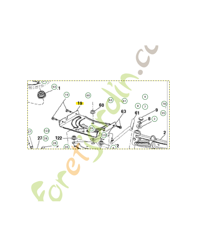 Plaque support direction husqvarna référence 532194729