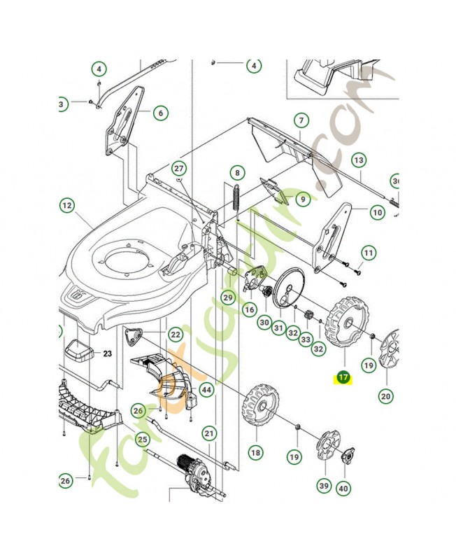 roue husqvarna référence 582305701