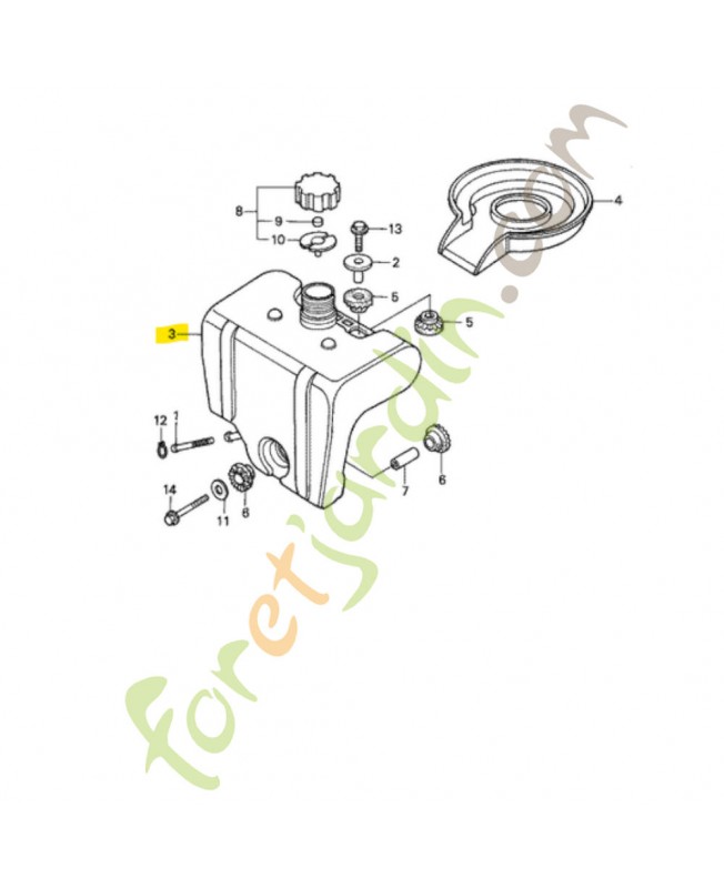 Réservoir d'essence réf. Honda 17510742010