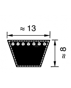 Courroie trapézoïdale A49 13x1250