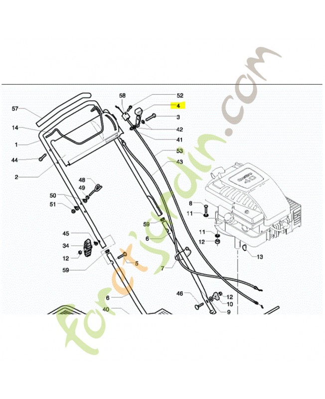 Support husqvarna référence 531205139
