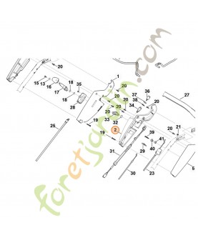 Demi-carter gauche stihl référence 6340-764-0600