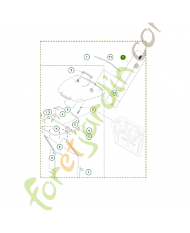 Bras de levage main verseur d'herbe réf. 547403231