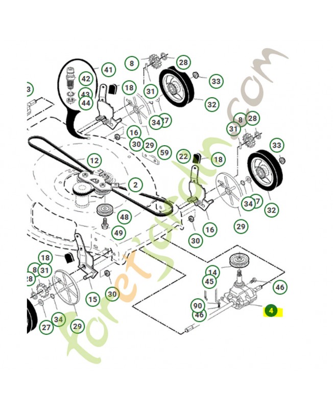 Transmission husqvarna référence 589599201