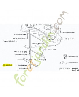 Lame standard husqvarna référence 531009223