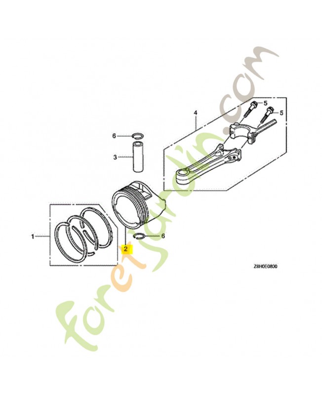 Piston réf. Honda 13101ZL8000
