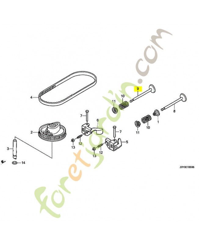 Soupape honda référence 14721ZL8000