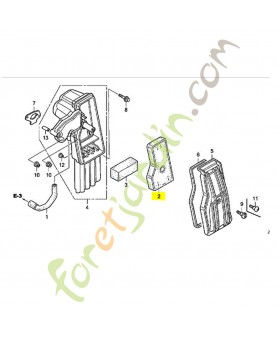 Element de filtre a air réf. Honda 17211Z07000