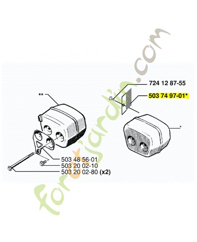 grille husqvarna référence 503749701