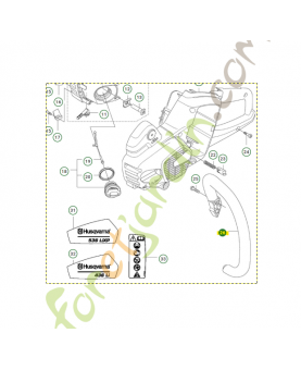 poignée avant husqvarna référence 577063501