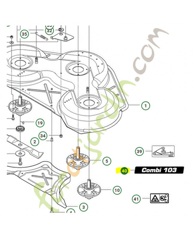 Autocollant husqvarna référence 544238103 remplace  544238104