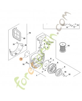 Plaque matricule fs 240  stihl référence 4147-967-1550