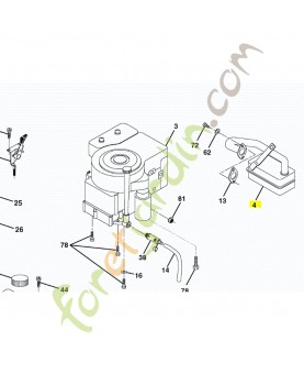 Pot d'echappement husqvarna référence 532137348 remplace référence 532123074