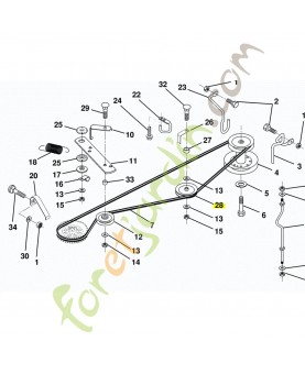 Poulie tendeur husqvarna référence 532139123 remplace référence 532121361