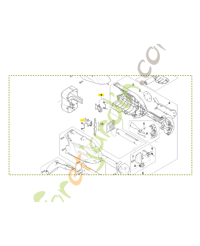 lot de 2 ressorts et 2 leviers stihl référence 4852-430-9800
