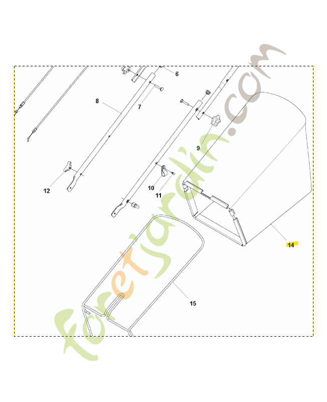 Bac de ramassage husqvarna référence 587100402