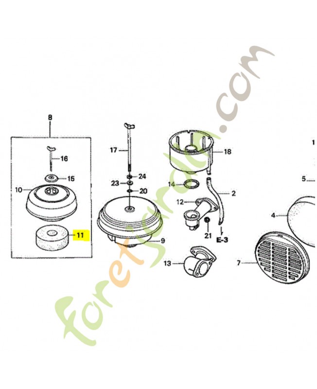 Element de filtre a air réf. Honda 17403728000