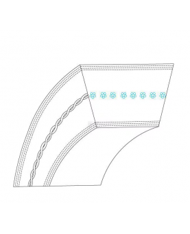 Courroie MTD référence 7540468 - Pièce détachée adaptable