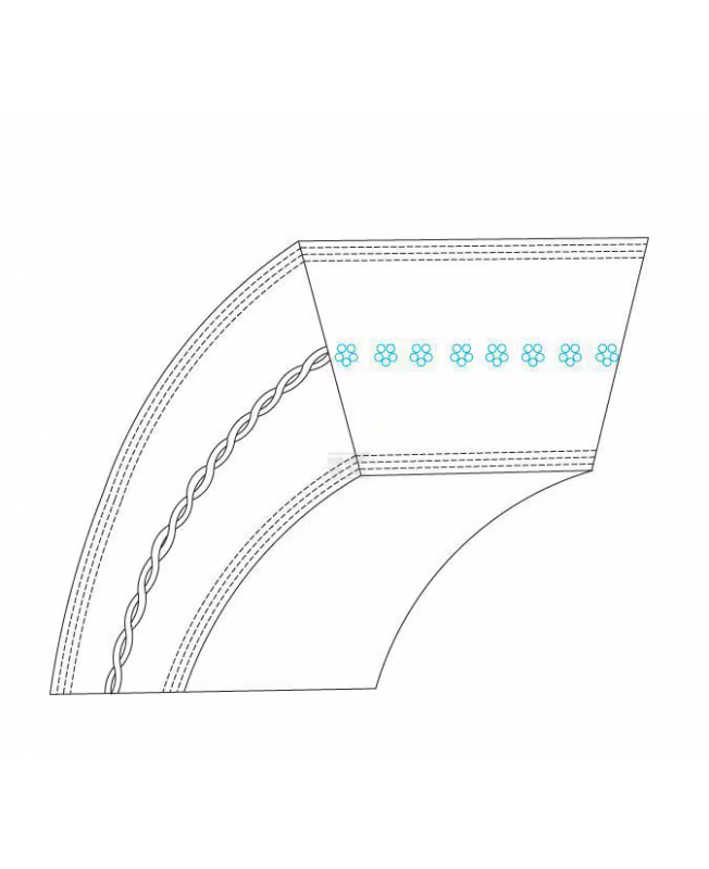 Courroie MTD référence 7540468 - Pièce détachée adaptable