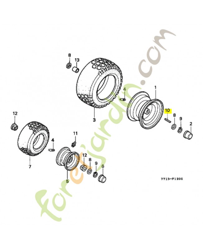 Clavette (3/16"x65mm) réf. Honda 90753772000