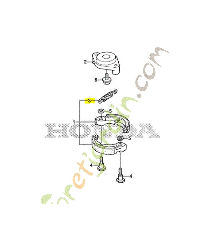 Ressort, machoire d'embra réf. Honda 22252ZN4003
