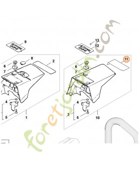 Feuille metallique protect stihl référence 1119-084-8300